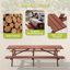 Spacious Wooden Patio Dining Sets, Rustic Style, For Grand Gatherings