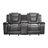 Gurutz Traditional 76" Faux Leather Double Glider Reclining Loveseat with Center Storage Console, Tab Pull Reclining & Gentle Gliding Motion-1245628973