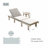 78.8" Long Reclining Single Chaise, Side Table Included-1918965405