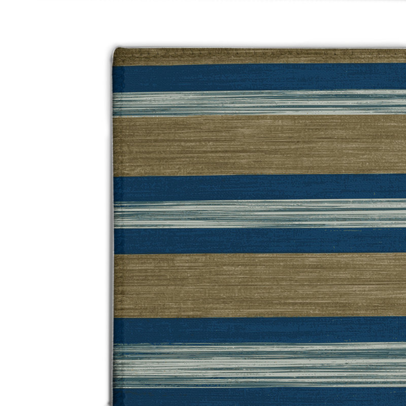 Tapis intérieur / extérieur brun HorizontalStripes, Rectangulaire 2 pi x 3 pi