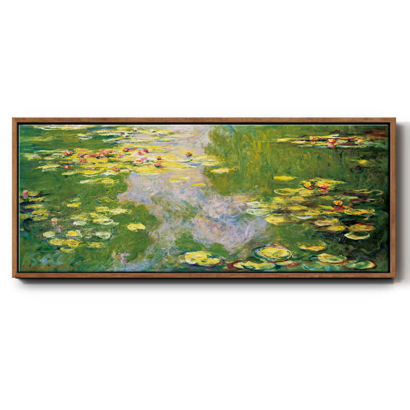 Nymphéas - toile encadrée, H 20 po x l 50 po