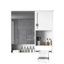 Rangement de salle de bain moderne 29 po x 28 po - Optimise l'espace avec armoire à miroir avec tablettes-592508004