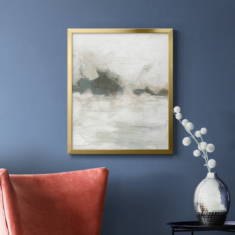 Toile encadrée de qualité supérieure Horizon Break I - prête à être accrochée, H 24 po x l 20 po, Or