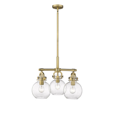 Luminaire suspendu sur tige 3 lumières Lantz
