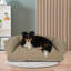 Lit pour chien matelassé en microfibre-40416245-40416244