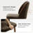 Mid-Century Upholstered Dining Chairs with Solid Wood Legs, Curved Back-1692723136