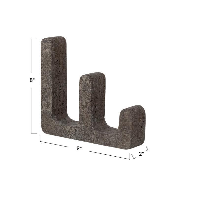 Sculpture en travertin abstrait