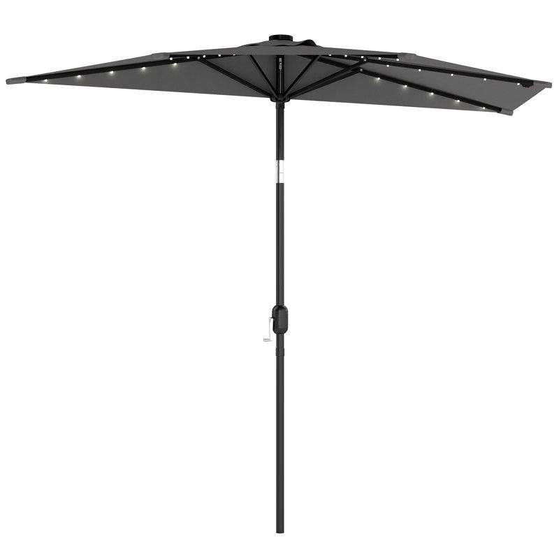 265cm Wall Mount Parasol, Dark Grey