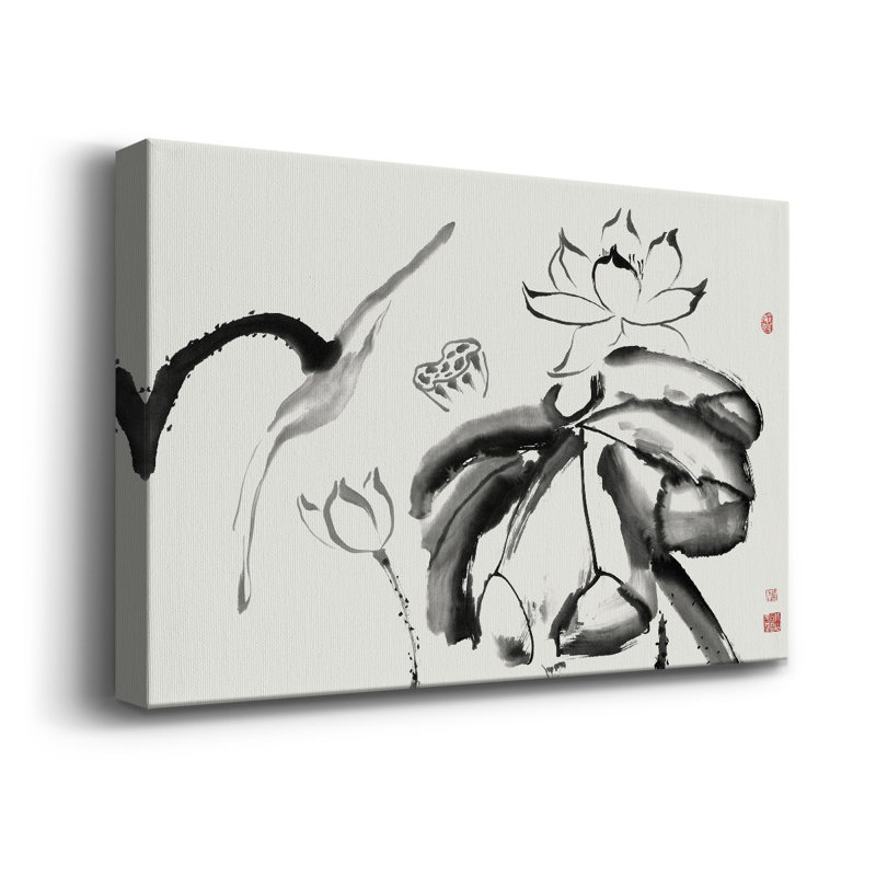 «Lotus Study III», reproduction sur toile tendue, L 18 po x H 12 po