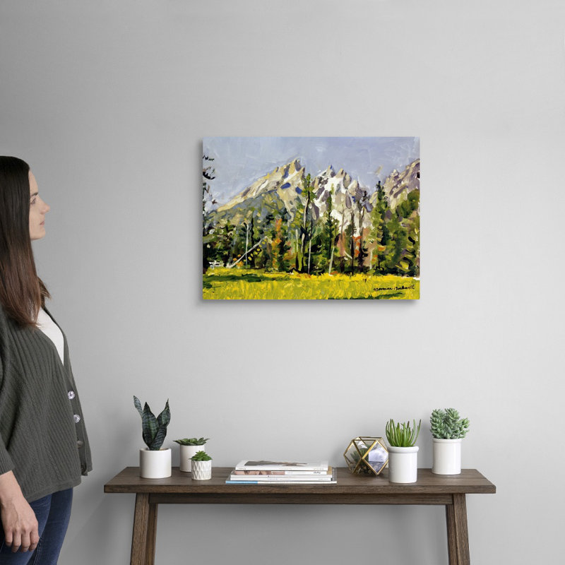 Art mural sur toile Norman Rockwell The Grand Tetons, H 18 po x l 24 po x P 1,25 po, Toile tendue