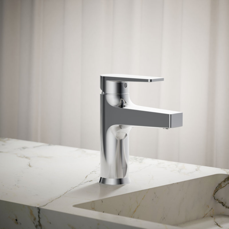 Robinet pour salle de bain à poignée simple Kohler, Chrome poli