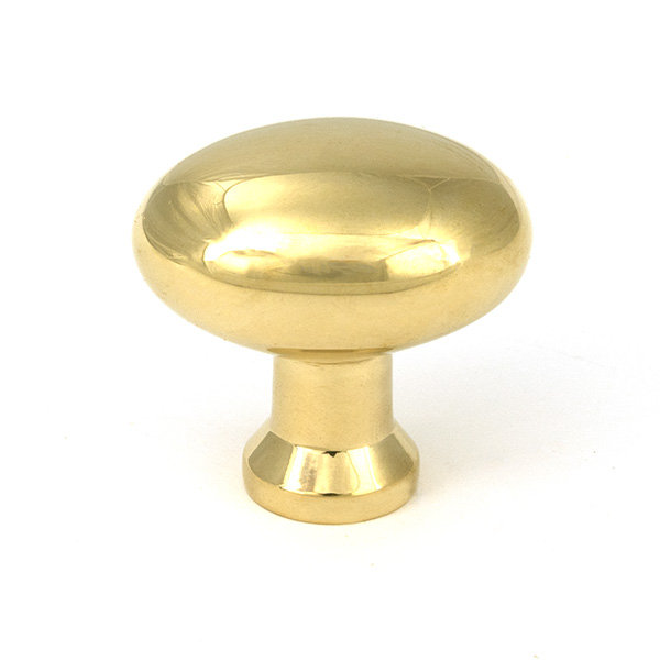 Moore Cabinet Knob, Polished Brass, 1.50" Knob Diameter
