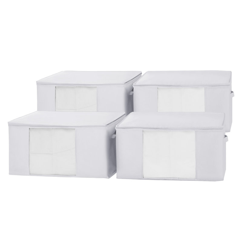 Jumbo Storage With Clear View 4-Pack - White, White