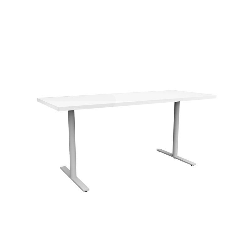 JURNI Multi-Purpose Table With T-Leg And Glides, Designer White, 29.5" H x 60" L x 24" W