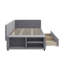 Lit plateforme simple en forme de L en peluche avec tiroirs de rangement-1377070249
