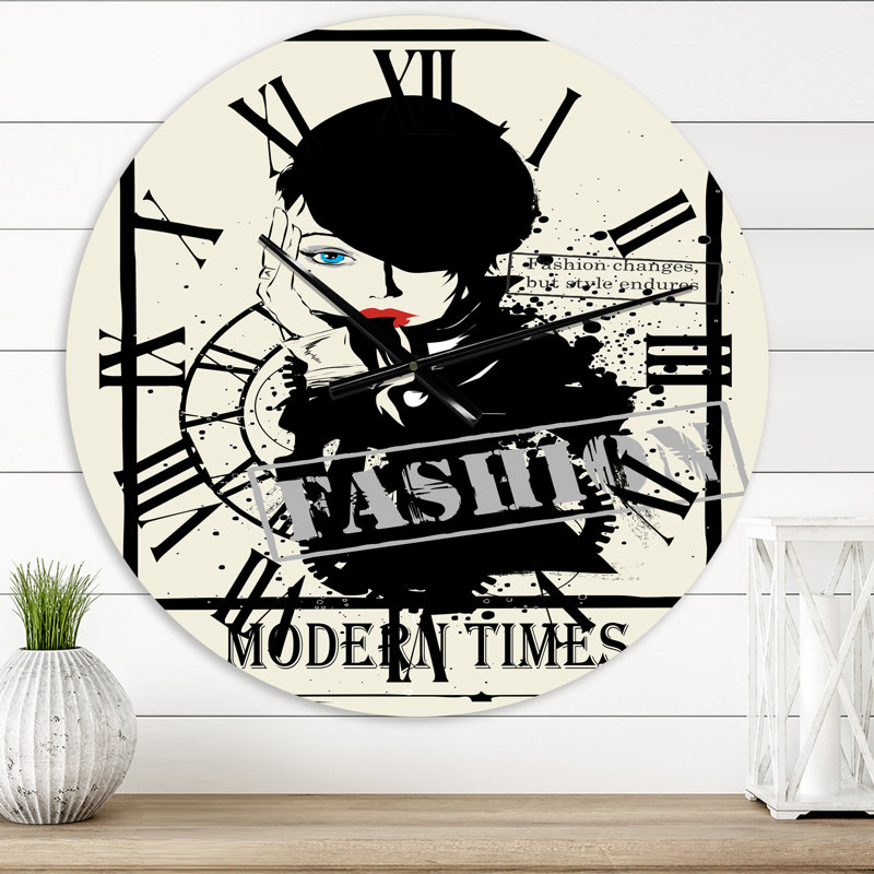 Style Passion Life Fashion Girl VII - Horloge murale rétro, Petit