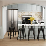 Divya Swivel Counter Stool with Metal Frame