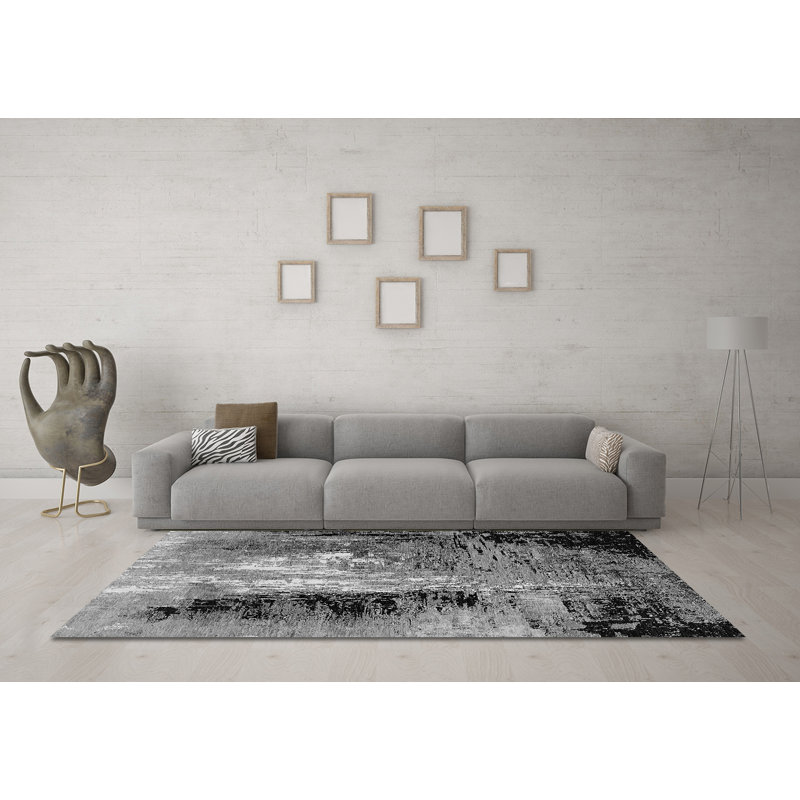 Mirach Performance Abstract Indoor Rug, Square 3'