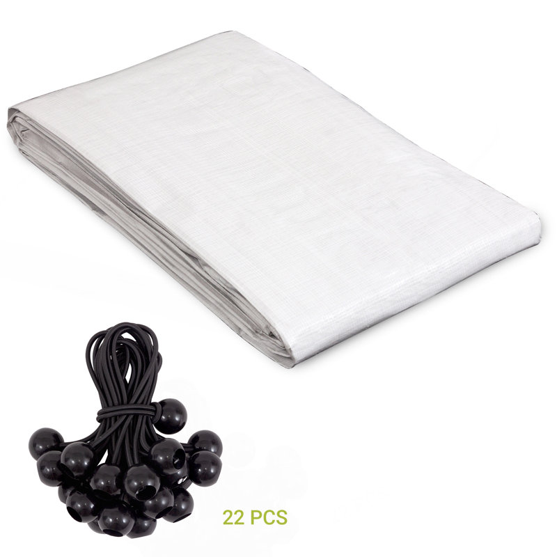 Housse de poulailler en métal multi-fonctionnelle imperméable et protégée contre les rayons UV avec 22 balles élastiques gratuites