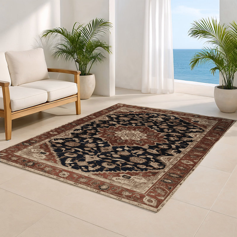 Tapis d'intérieur et d'extérieur brun Persian, Rectangulaire 2 pi x 3 pi