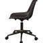 Chaise de bureau à domicile avec revêtement brun, fonction réglable, siège ergonomique à rembourrage doux et roulement doux, revêtement en profondeur de 21,38 pouces pour le bureau, style courbé, rembourrage doux,