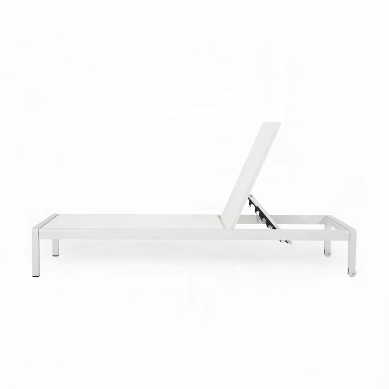 Patio Chaise Lounge, White