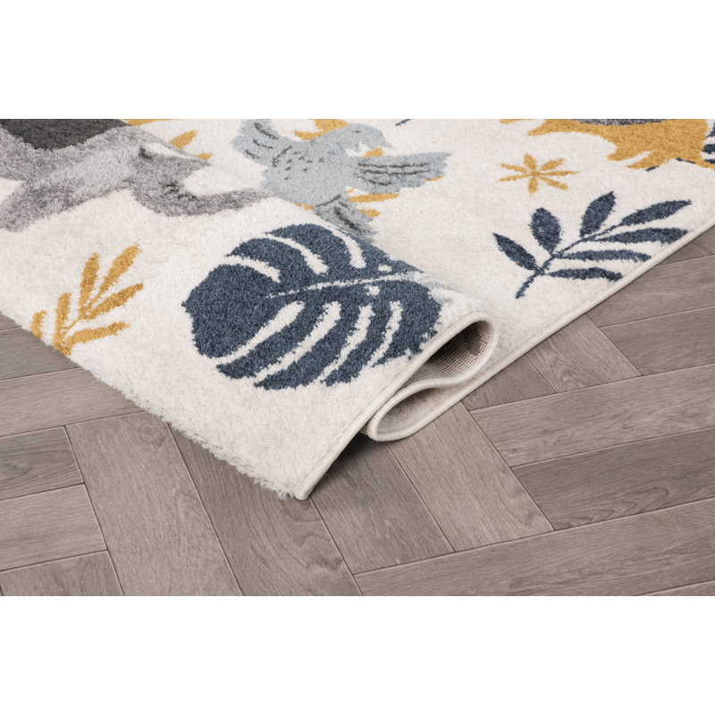 Roessler Floral Machine Made 39.37cm X 59.06cm Indoor / Outdoor Area Rug