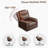 Rocker Recliner Chair With USB Charging Port, 360° Swivel Recliner Sofa, Oversized Electric Reclining Sofa For Adults, Nursing Chair With Overstuffed Cushion And Back (Brown)-1248510161