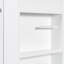 Meuble-lavabo blanc peu encombrant avec lavabo en céramique, rangement moderne pour les salles de bain compactes