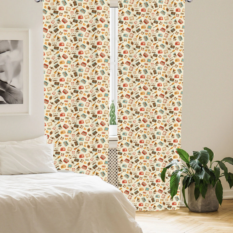 Semi-Sheer Rod Pocket Curtain Panels, 28" x 63"
