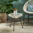 Modern and stylish side table with tempered glass top-1300078094