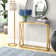 Arlo Unfinished Glass Top Console Table