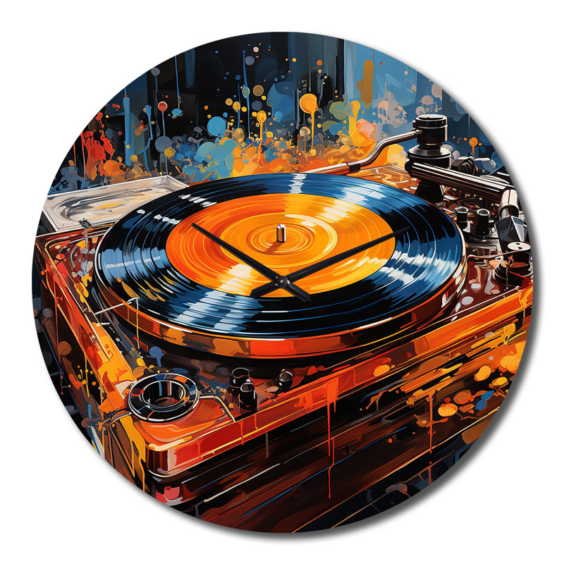 Horloge murale en vinyle, Grand