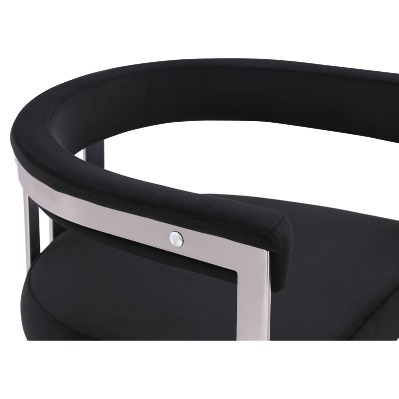 Fauteuil en velours Marcello Kenlea, Velours noir
