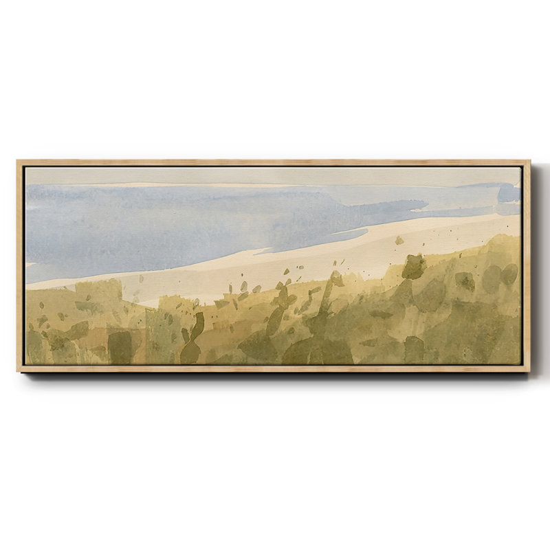 Brushy Coast II - toile encadrée, H 8 po x l 20 po