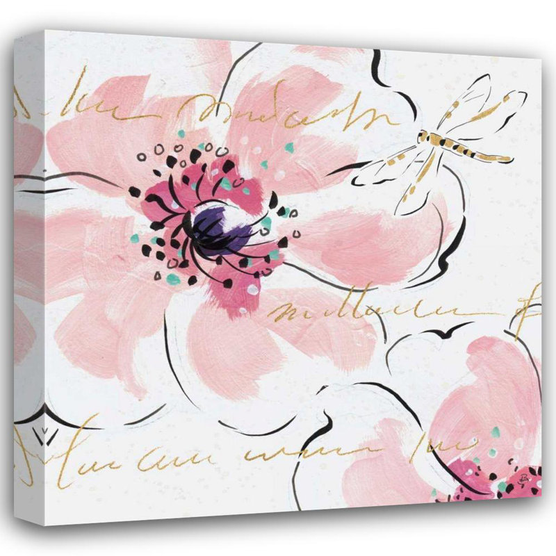 Art sur toile tendue par Red Barrel Studio® Brissonnet, galerie Daphne, Simply Rose II, H 36 po x l 36 po