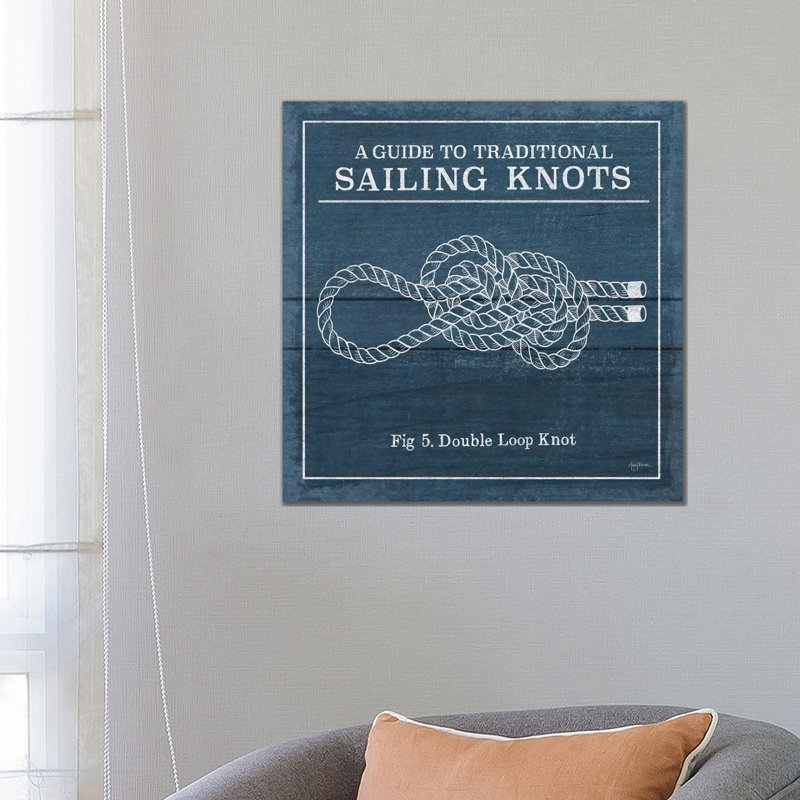 Vintage Sailing Knots V by Mary Urban - Wrapped Canvas Painting, 66.04 cm H x 66.04 cm W x 3.175 cm D