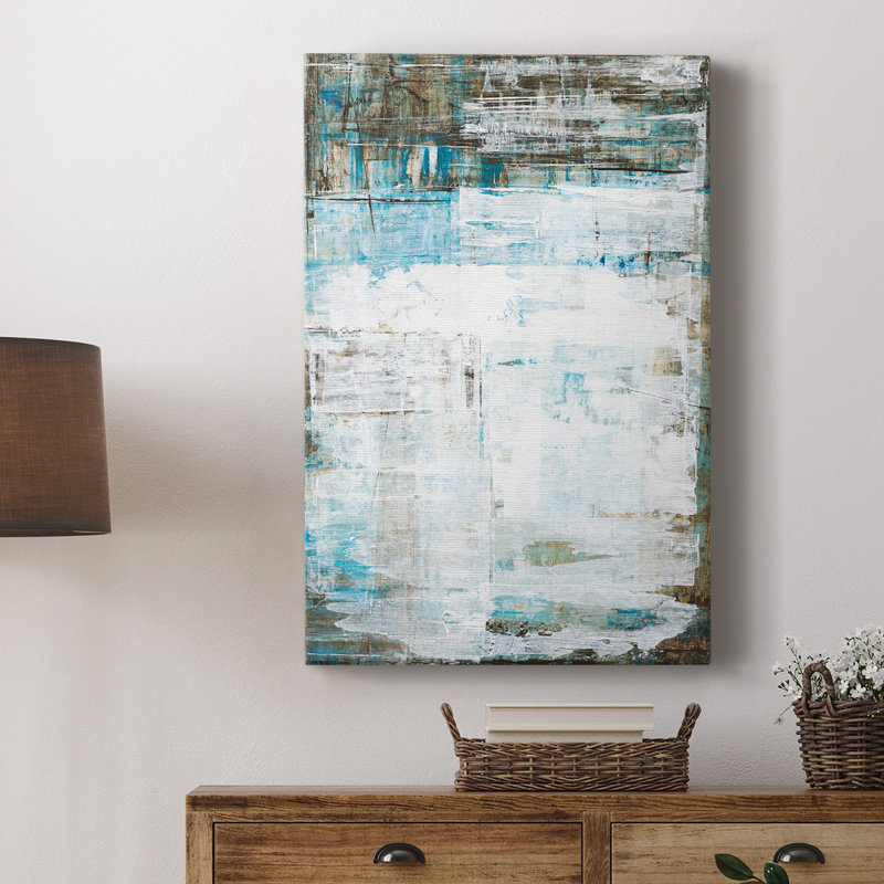 Verre de plage sur toile, H 18 po x l 12 po x P 1 po