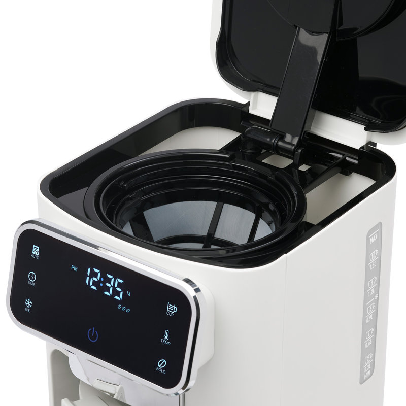 Cafetière numérique chaude et glacée HADEN, Ivoire / chrome