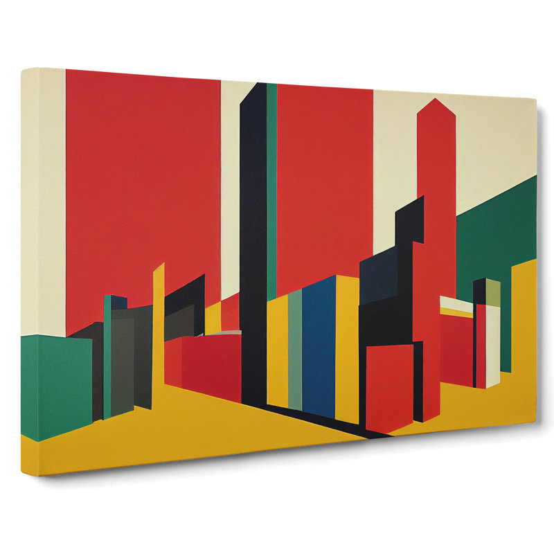 Futuristic Abstract Skyscrapers - Wrapped Canvas, 35cm H x 50cm W x 3cm D