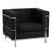 Igballe Contemporary LeatherSoft Chair with Double Bar Encasing Frame-1906721165