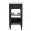 Ensemble de meuble-lavabo simple de 16 po avec lavabo en céramique, ensemble de meuble-lavabo autoportant avec porte à fermeture douce, tablette réglable, style français, pieds pleins, noir-129185010