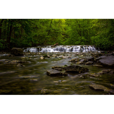 Postcard Falls, Rochester, NY by Jhamilton10 - Wrapped Canvas Print