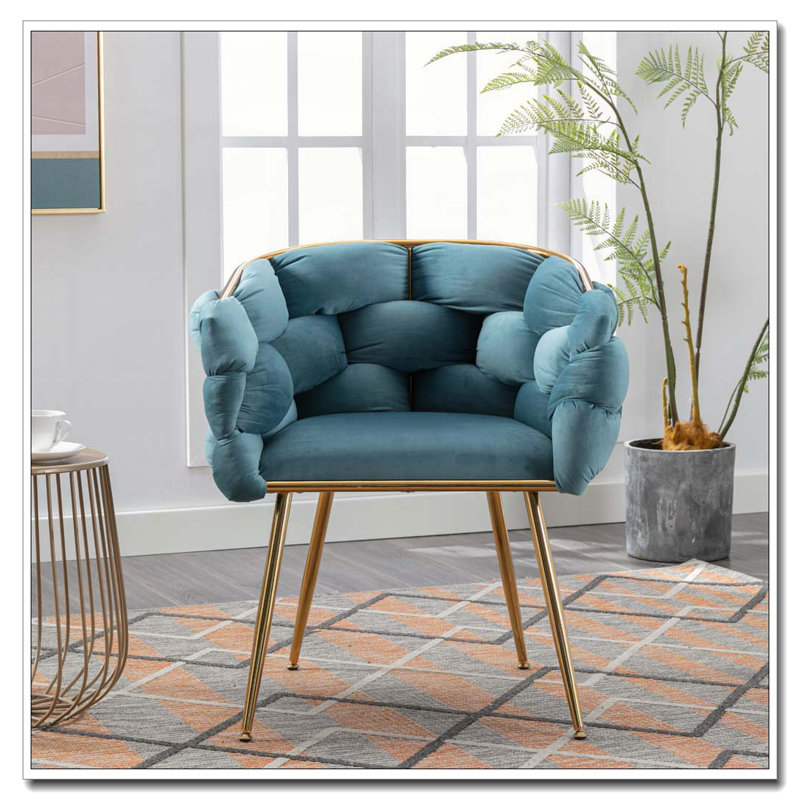 Ensemble de 2 fauteuils de luxe et de loisirs simples et simples en velours pour la chambre à coucher paresseux pour la maison