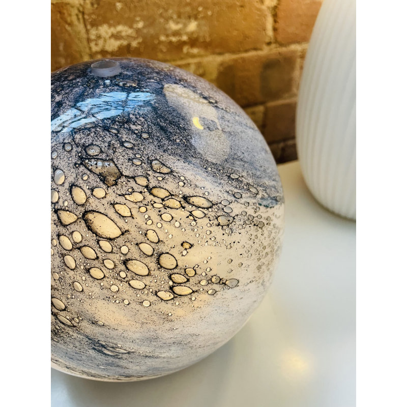 Glass Tabletop Candle Accessories, Violet/Sandy White