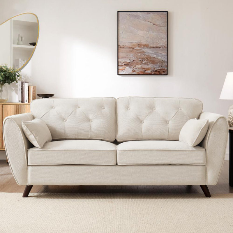 Wangara 3 Seater Sofa, Cream Linen