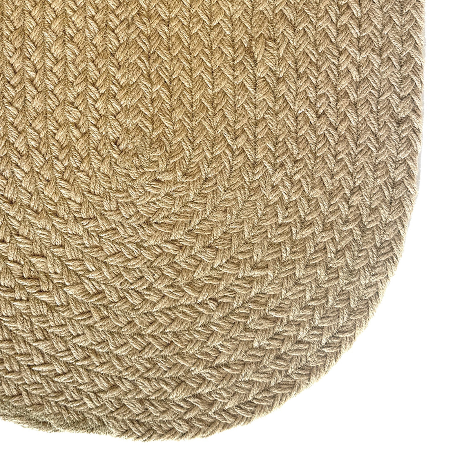Braided Jute Rug, Oval 2' x 8'
