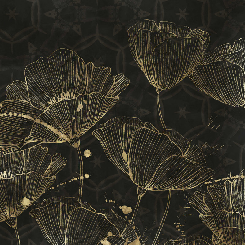 Undercliff Midnight Blossoms I par - impression sur toile tendue, H 12 po x l 12 po