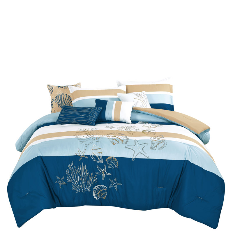Molara Luxury 7 Piece Comforter Set, King Comforter + 6 Additional Pieces