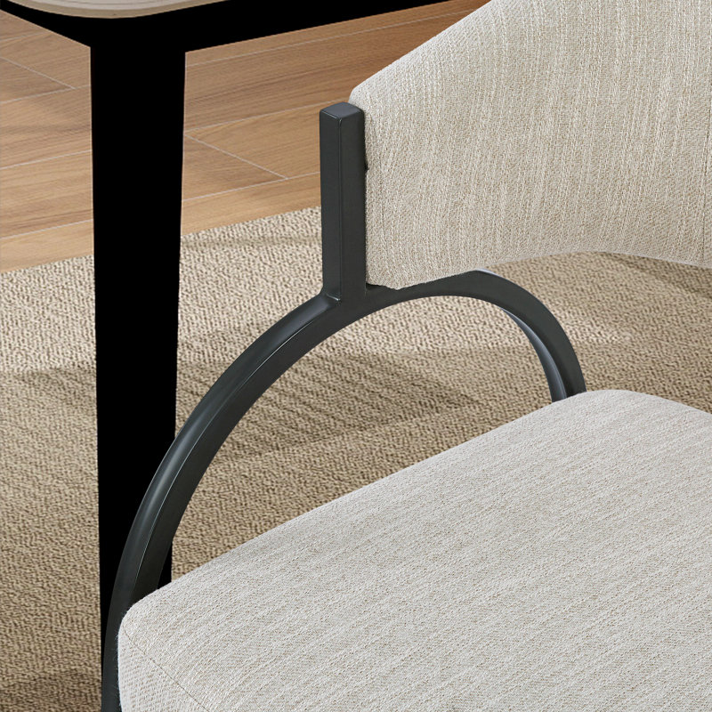 Chaise rembourrée de 22,48 po de largeur, Beige